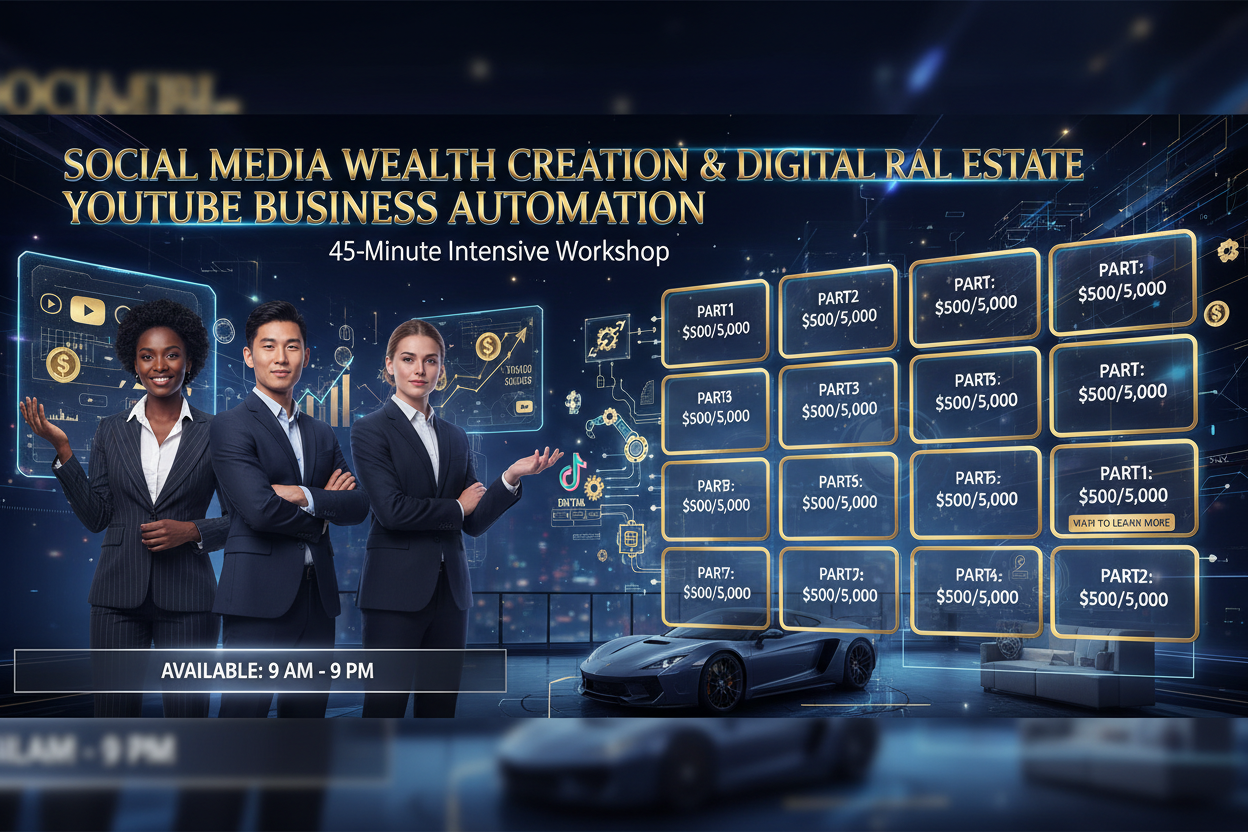 SOCIAL MEDIA WEALTH CREATION & DIGITAL REAL ESTATE (YOUTUBE BUSINESS)