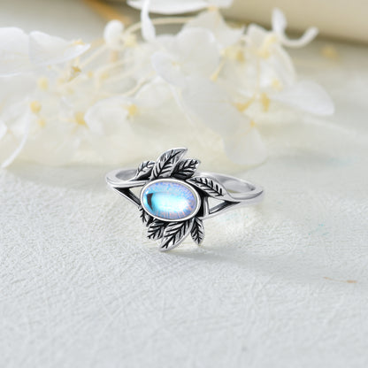 Moonstone Ring Sterling Silver Jewelry Gifts for Women