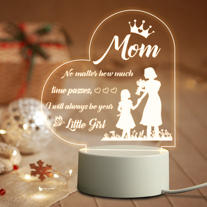 Mother's Day Birthday Personalized Gift USB LED 3D Night Light Bedroom Decoration Bedside Table Lamp Unique Gift For Mom